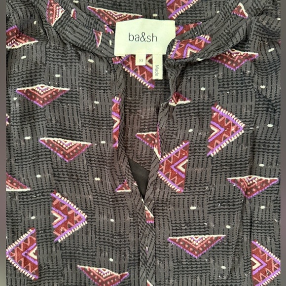 Ba&sh Black Calliope Printed Tiered Midi Dress Size XS - Picture 4 of 7